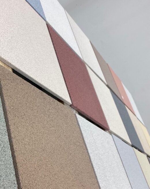 Ensemble de dalles minérales Rebeton colorées.